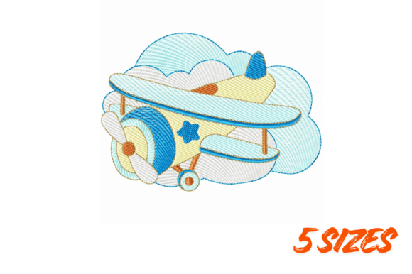 Airplane Baby Embroidery Design Set