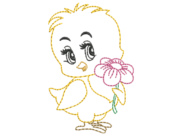 Cute Flower Chick Embroidery Review