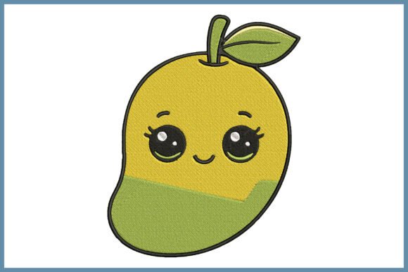 Cute Mango Embroidery Design for Holiday Projects