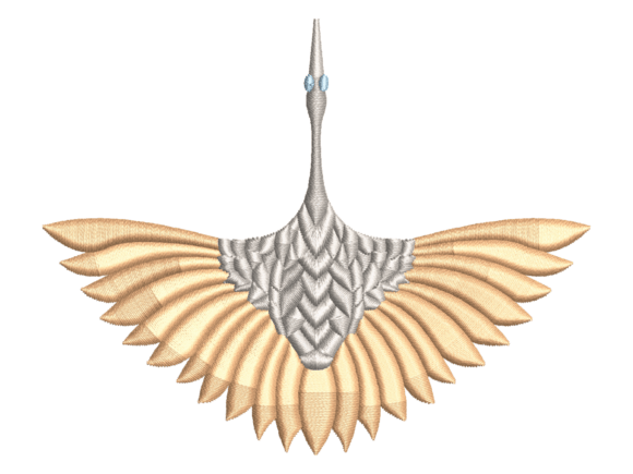 Flying Crane Bird Embroidery Design Review