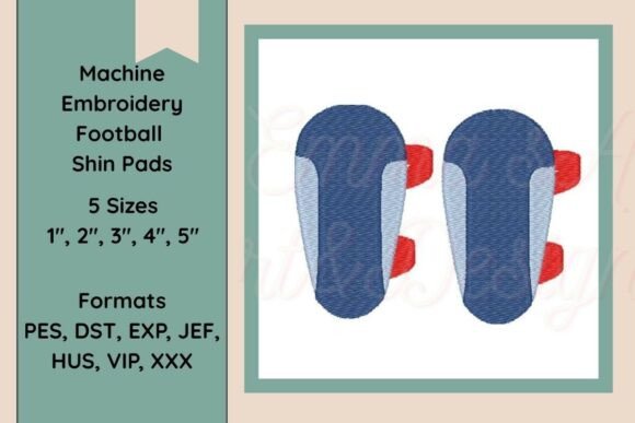 Football Shin Guards Embroidery Design Review