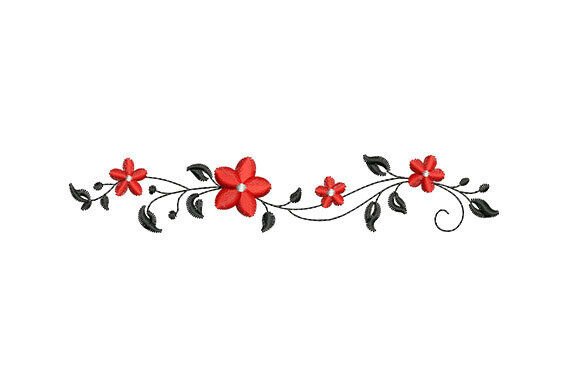 Red Flower Vine Embroidery Review for Boutique Apparel