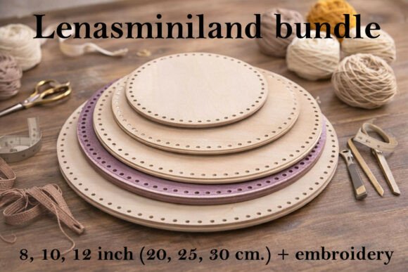 Round Basket Bases Bundle SVG Embroidery